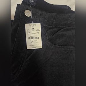 J crew black corduroy straight pants